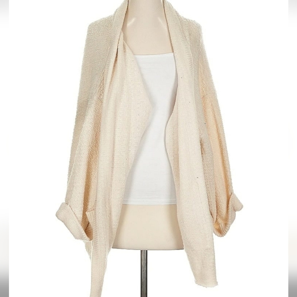 Wildfox White Label Ivory Knit Cardigan Oversized Sm